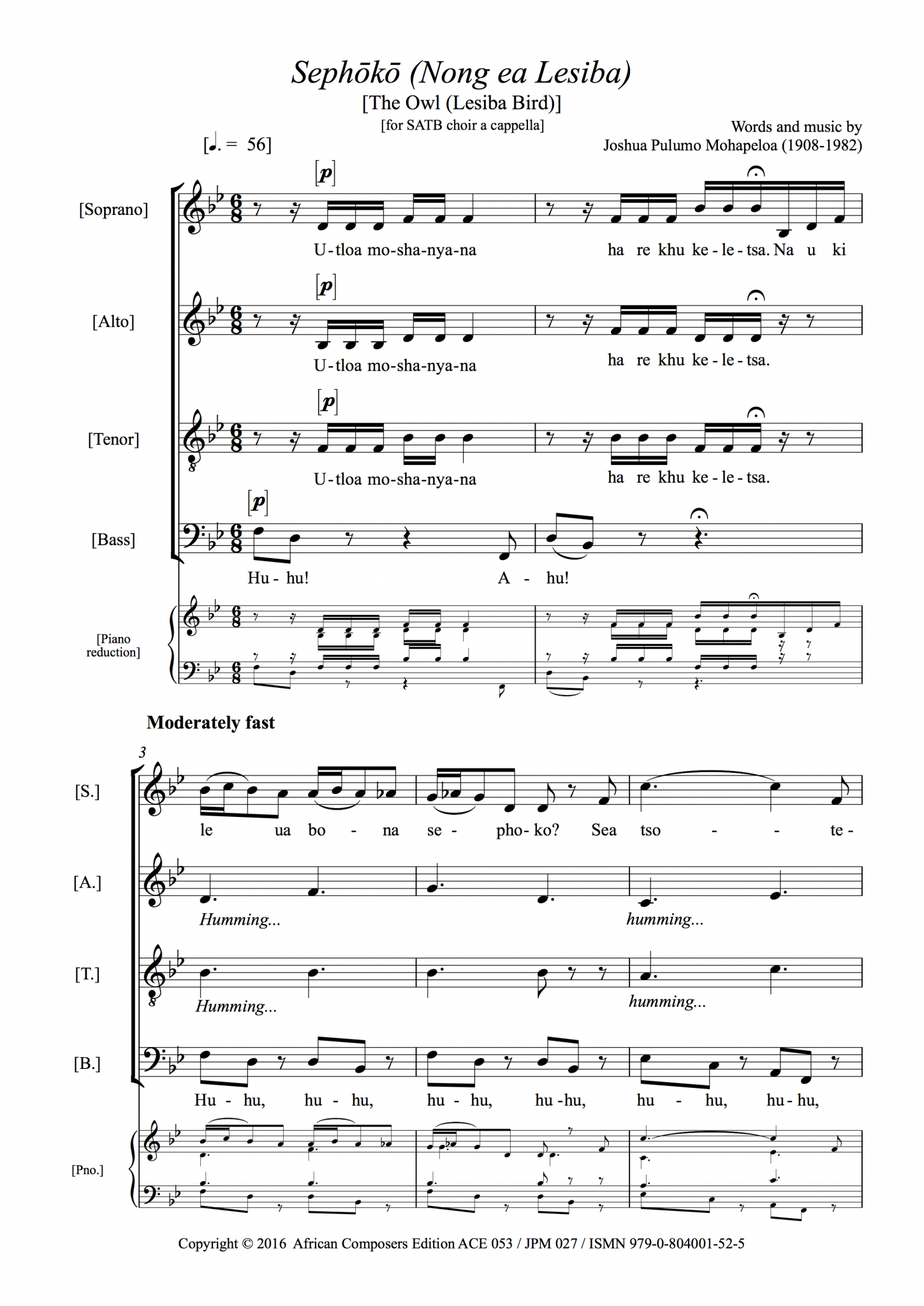 Scores 2 - African Composers Edition
