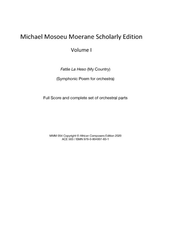 michael mosoeu moerane scholarly edition volume iv