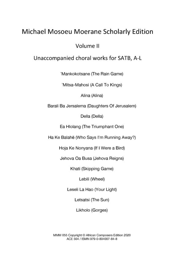 michael mosoeu moerane scholarly edition volume iv