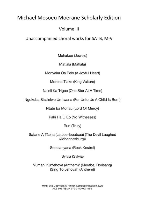 michael mosoeu moerane scholarly edition volume iv