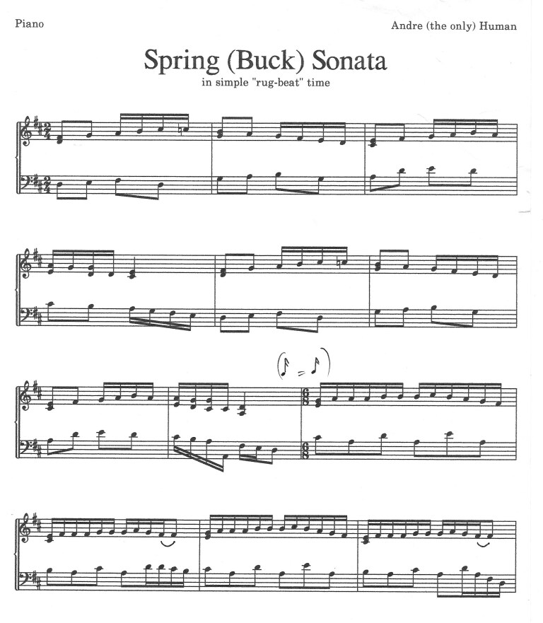 spring (buck) sonata (in simple 'rug beat' time)