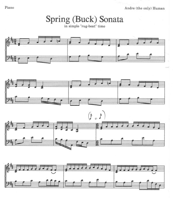 spring (buck) sonata (in simple 'rug beat' time)