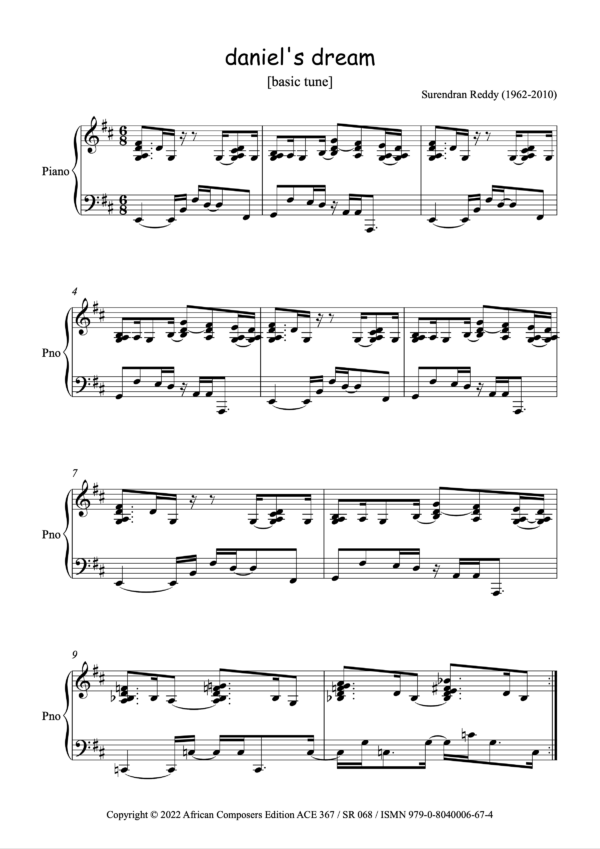 daniel's dream (from friends suite: a touch of clazz 1)