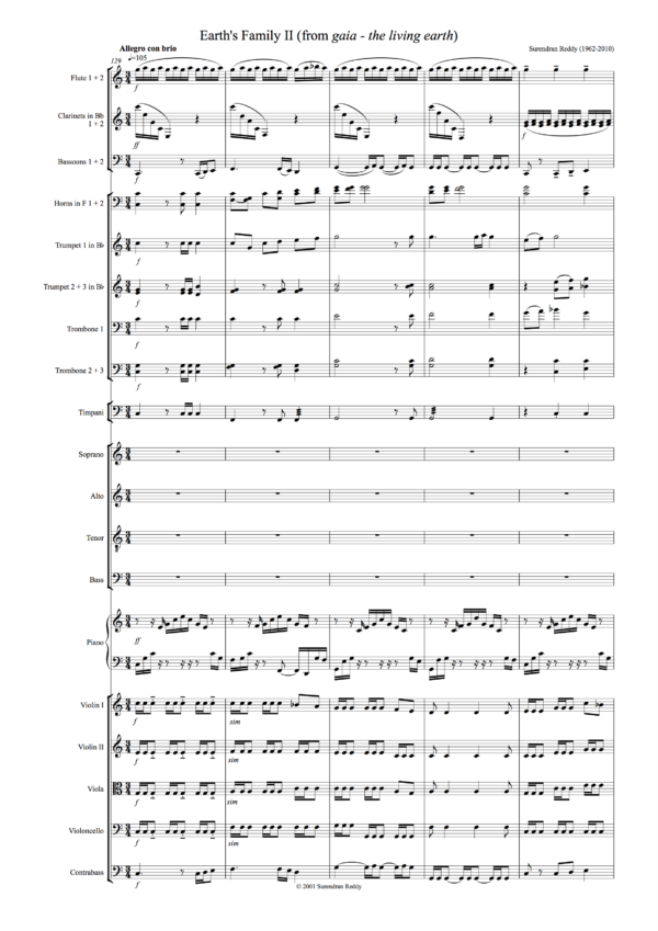 gaia the living earth [orchestral score]